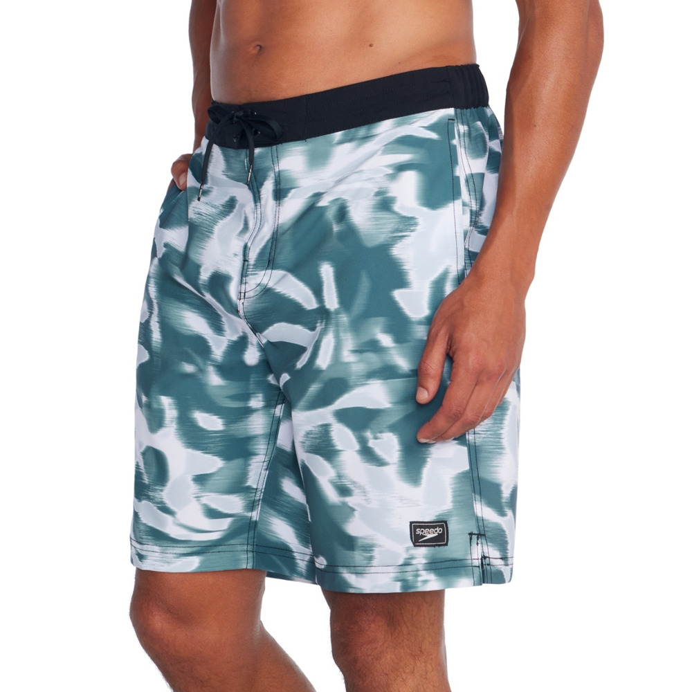 Speedo Men Printed Bondi Basin 9" Boardshorts Anthracite Size S